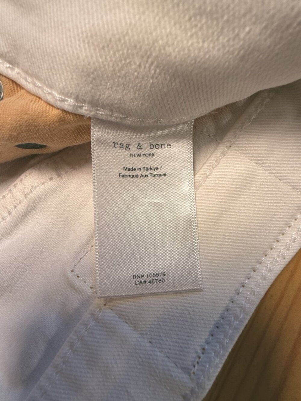 Rag & Bone Women's Size 25 White Wide-Leg Denim Jeans Frayed Hem High Rise - Picture 16 of 16